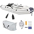 MADOG Person Inflatable Boat(Oars Included), Inflatable Raft for Water Sports Quick Inflation & Deflation