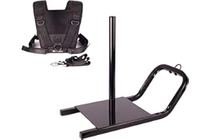 miR Heavy Duty Power Speed Sled with Shoulder Harness Color .300lbs max Weight. at Home, Gym and Football Training
