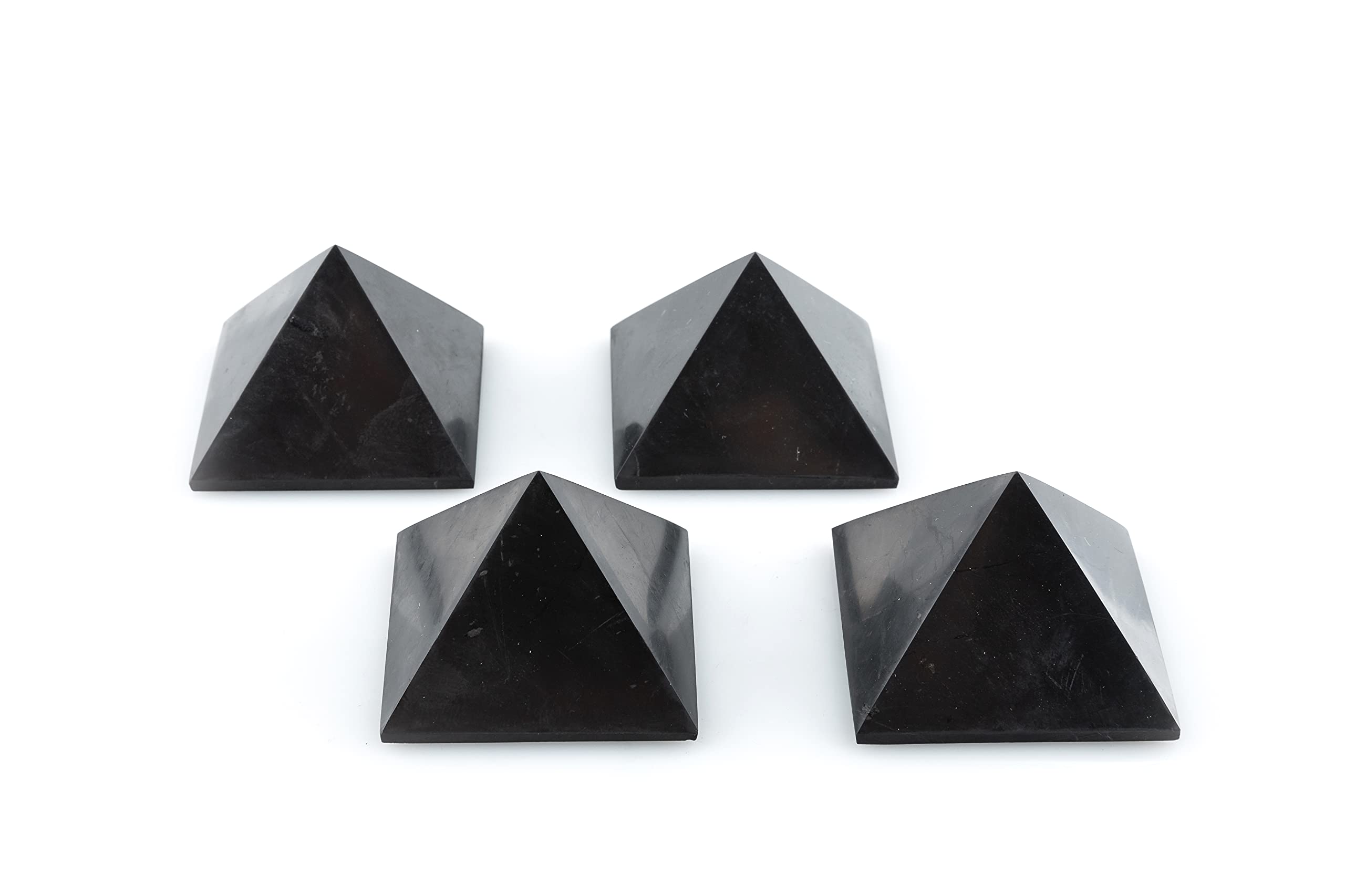 SN NATURSTEIN UG - Polished Shungite Pyramid | Gem Stone from Karelia - 4 x 5 cm