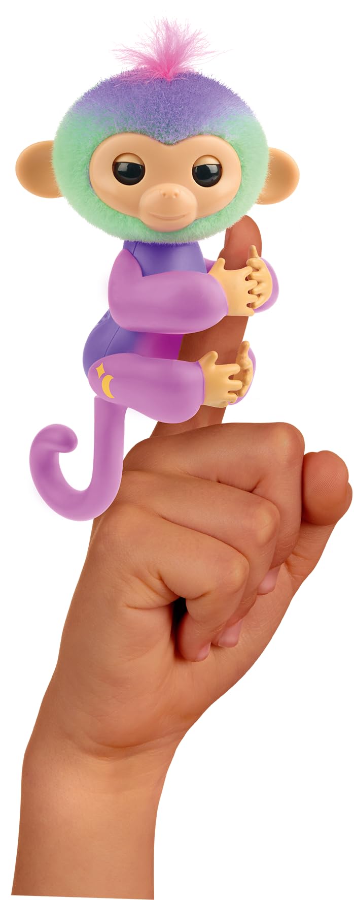 Fingerlings Magic Moods Norah - Romy Hook on Your Finger - His Heart Shines Depending on Your Mood - Communicates with 70 Tones and Reactions - Batteries Included - Interactive Toy - From 5 Years