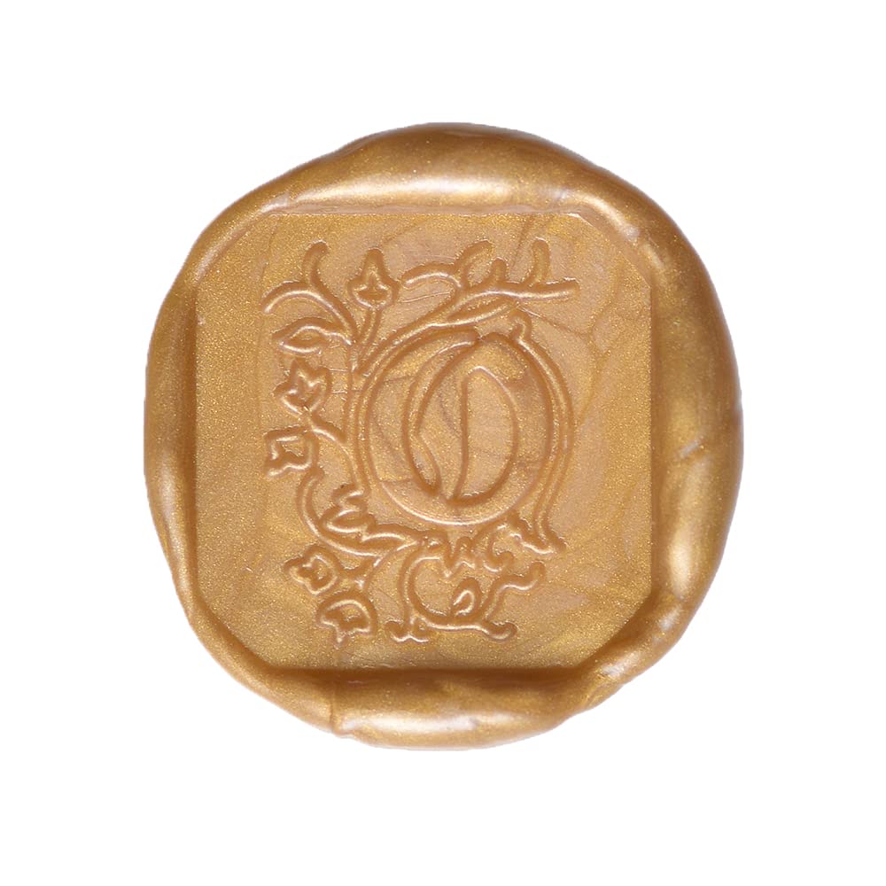 Jacques Herbin 42015T - One square seal - without wooden handle - Illuminated - The Letter O - Manufactured in France - Creative Art Accessory - Wax Stamp