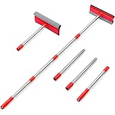 DSV Professional Squeegee for Window Cleaning with Long 55" Extension Handle, Window Cleaning Kit, 2-in-1 Window Squeegee, Car Window Cleaner Tool, Window Cleaner for High Outdoor Windows