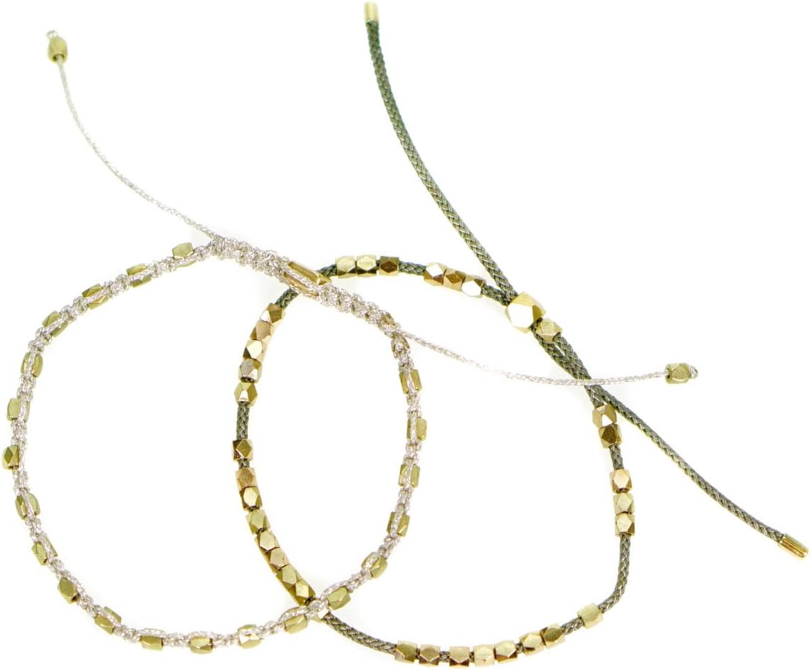 Coco & Cara Gold & Silver Plated Womens Friendship Bracelet Set