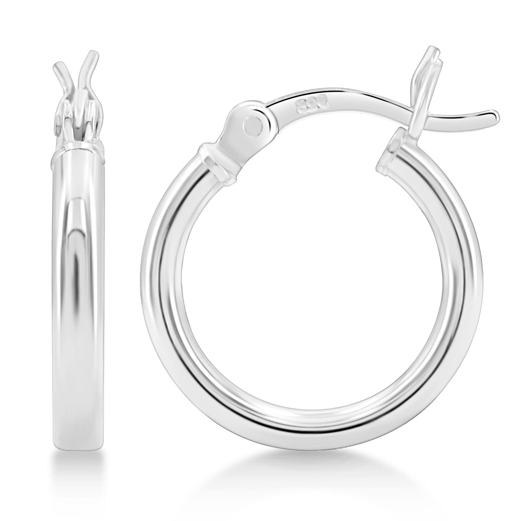 KEZEF 15mm 925 Sterling Silver Hoop Earrings – Hypoallergenic Mini Hoops for Everyday Wear & Gift-Ready — image 1