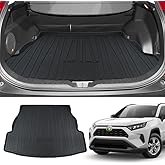 Powerty Cargo Trunk Liner for 2019-2024 2025 Toyota RAV4 Accessories, All Weather Heavy-Duty TPE Car Rear Truck Mat Cargo Protector