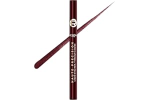 L'Oréal Paris Haute Precision Liquid Eyeliner, 24HR Waterproof, Felt Tip Eyeliner for Intense Color & Defined Eyes, Burgundy 