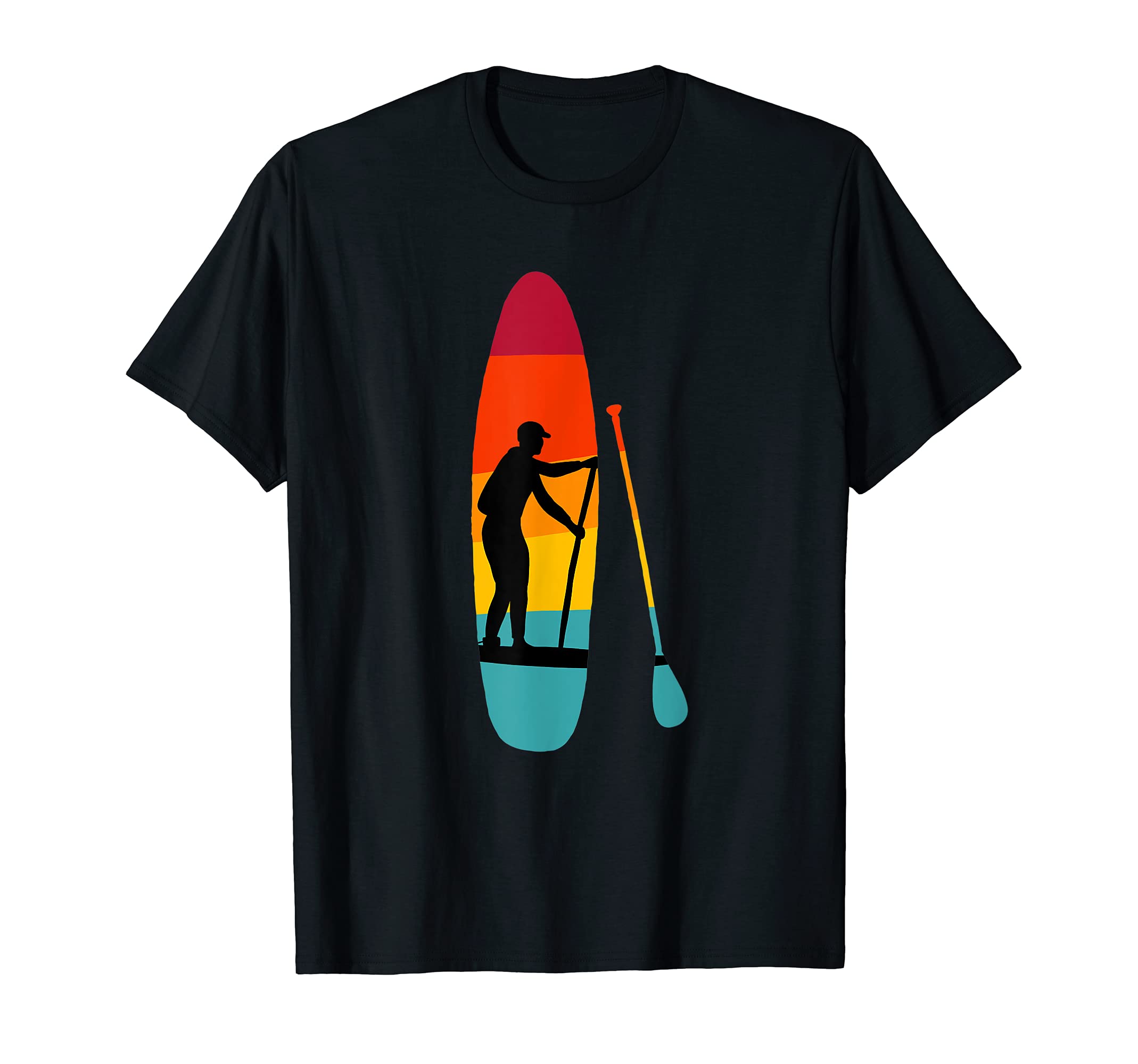 Stand Up Paddleboard SUP Sunset Colors Graphic T-Shirt