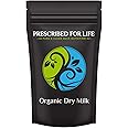 Prescribed For Life Organic Dry Milk Powder, USDA Grade A Whole Milk rBST & rBGH Free, Non GMO, Kosher, Shelf Stable Whole Milk Powder (10kg / 22lb)