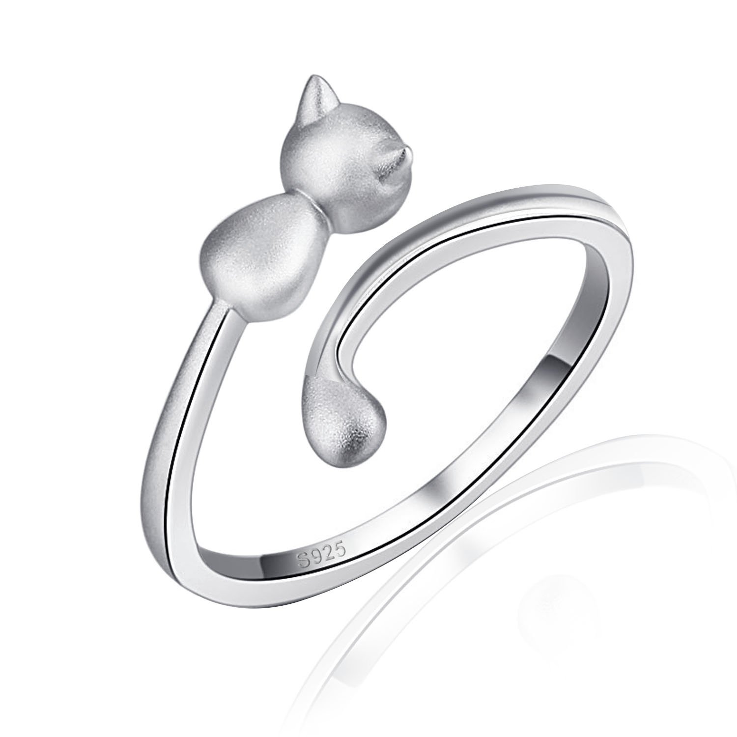 Plata de Ley    pulgadas ajustable de nudillos anillo pequeño diseño de