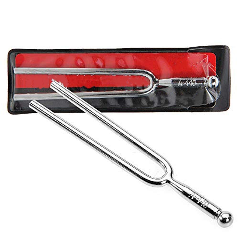 Tuning Fork Stainless Steel Tuning Fork Standard A 440 Hz Violin Guitar Tuner Instrument with Storage Bag for Musical Standard Instruments Violin Guitar Tuner Device