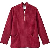 Women’s Easy Dressing Open Back Adaptive Half Zip Tracksuit Top