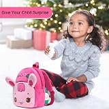 URAQT Toddler Backpack Pink Rabbit Plush Kids Mini School Bag 1-2 Years view 7