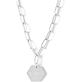 Sorority Shop Gamma Phi Beta Necklace- Silver Plated Paperclip Necklace, Long-Lasting Gamma Phi Beta Gifts for Women