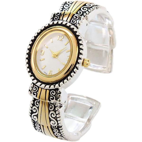 Blekon Collection Women's Oval Bangle Watch - Japanese Quartz Movement, Silver Cuff Style - View #5