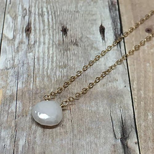 White Agate 14K gold filled necklace