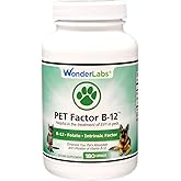Wonder Laboratories Pet Factor B-12 | Vitamin B-12 in Methylcobalamin Form | Popular in Treatment of EPI in Dogs 180 Capsules