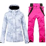 RIUIYELE Women's Ski Bib Suit Jacket Waterproof