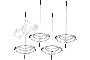 AMLITS 4PCS Check Spindle - Bill Check Fork Holder Memo & Receipt Spike - Stainless Steel - Organize Your Finances Easily