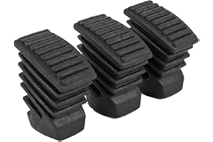 WALFRONT 3-Pack Drum Throne Feet Cymbal Stand Rubber Feet Non-Slip Durable Percussion Hardware Stabilizers for Throne Snare Stand (Black)