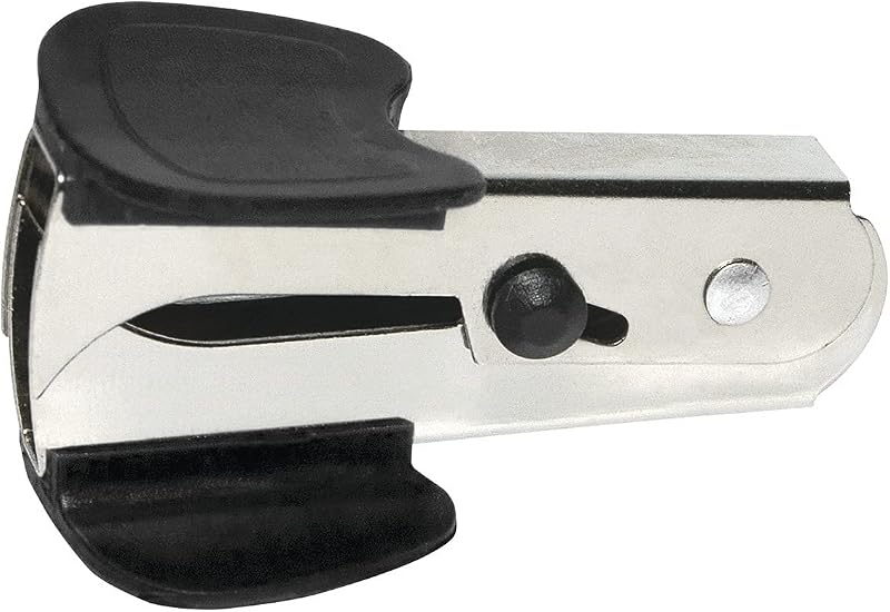Danubio 7987001pl 01 removedor de grampos/removedor de grampos caderno/removedor de grampos com bloqueio de segurança, cor preta