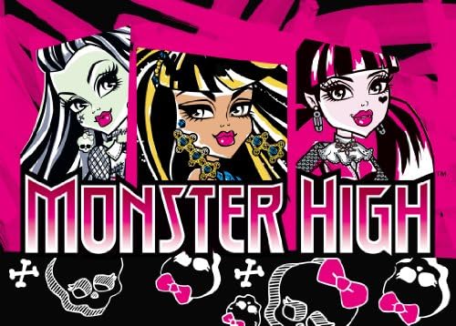 Associated Weavers Children's Rug with Monster High 03 Skull Design 95 x 133 cm