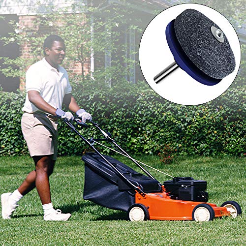 Kulannder 4 Pack Lawnmower Blade Sharpener Lawn Mower Sharpener Sharpening Stone Grindstone Fit for Any Power Drill