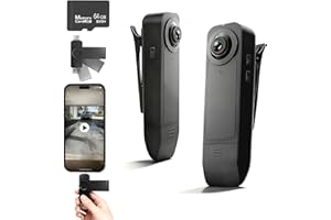 Heart Link Body Camera with Audio - 1080P HD Wearable Mini Camera, 64GB HD Night Vision Portable Body Cam for Personal Protection & Sports Recording