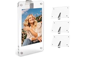 4Pcs Car Clip Picture Holder,Personalized Car Picture Frame,Acrylic Photo Holder,Magnetic Sun Visor Photo Clip,Visor Clip Pho