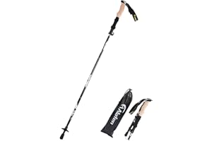A ALAFEN Lightweight Collapsible Trekking Pole - 7075 Aluminum Adjustable Walking Stick for Hiking & Travel, Foldable Quick-Lock Design, Single Pole for Adults & Seniors
