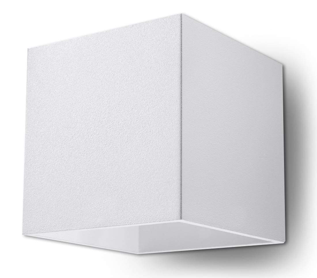 Wall lamp LED Quad SL.0059 SOLLUX Modern Lighting Sconce White G9 1-Light Aluminium Square for The Kitchen and The Bedroom