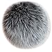 Valpeak 5'' Fox Fur Ball Pom Pom Keychain Bag Charms Fluffy Fur Keychain Balls (Snowtop Black)