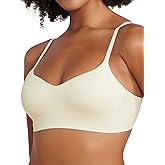 Tarbo Womens Wireless Seamless Bra Ultra-Stretch Comfortable Adjustable Supportive Everyday T-Shirt Bra with Spaghetti Straps