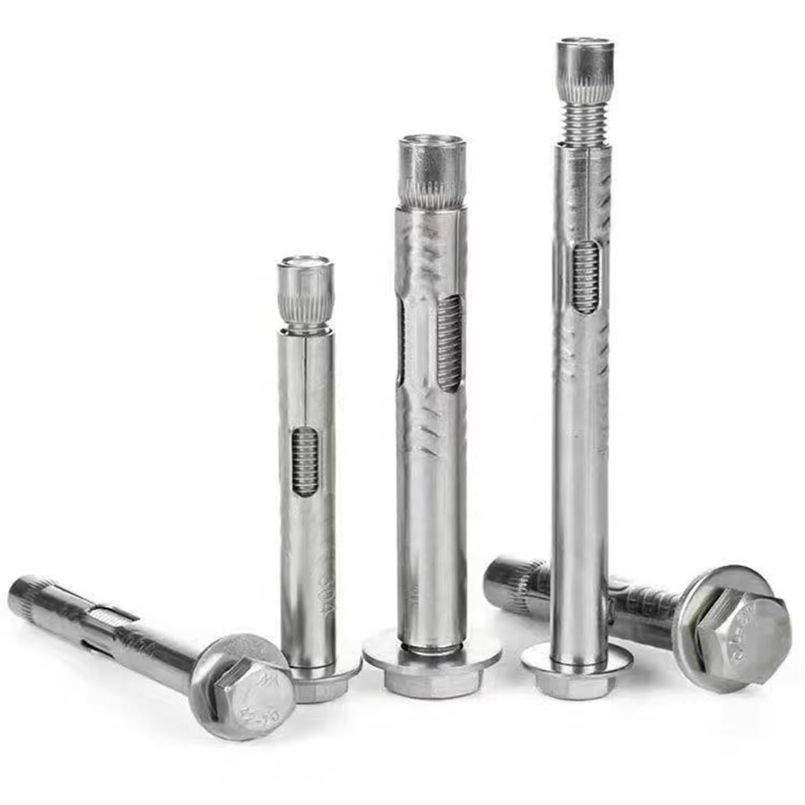 5Pcs Expansion Screw Bolts, Stainless Steel Expansion Sleeve, M8*60mm Anchor Bolts, For Wall