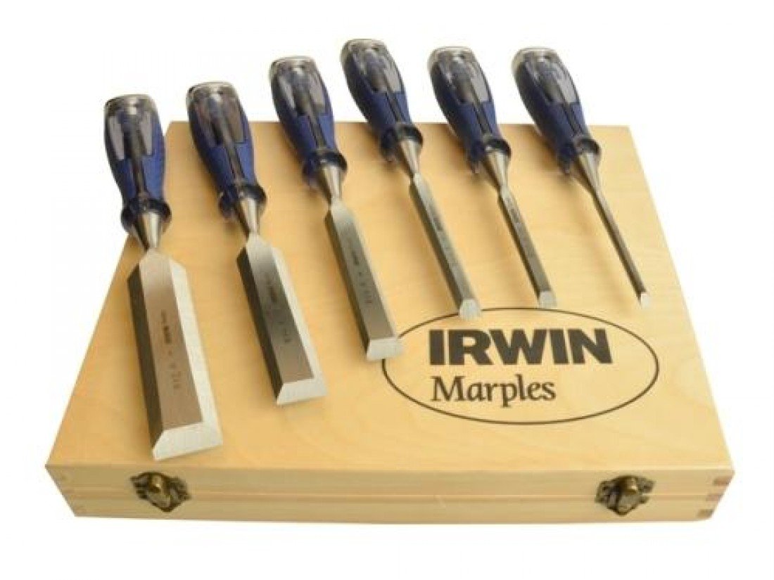 Irwin Marples MAR750S6 6/ 10/ 13/ 19/ 25/ 32mm Soft Touch Chisel Set