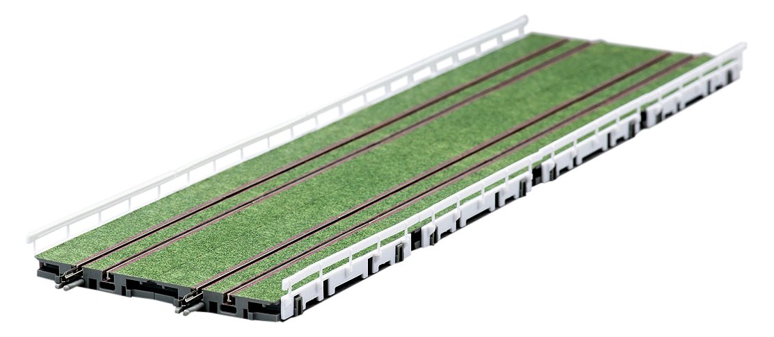 TomyTEC 017899 8 70mm Straight Tram Track - Green