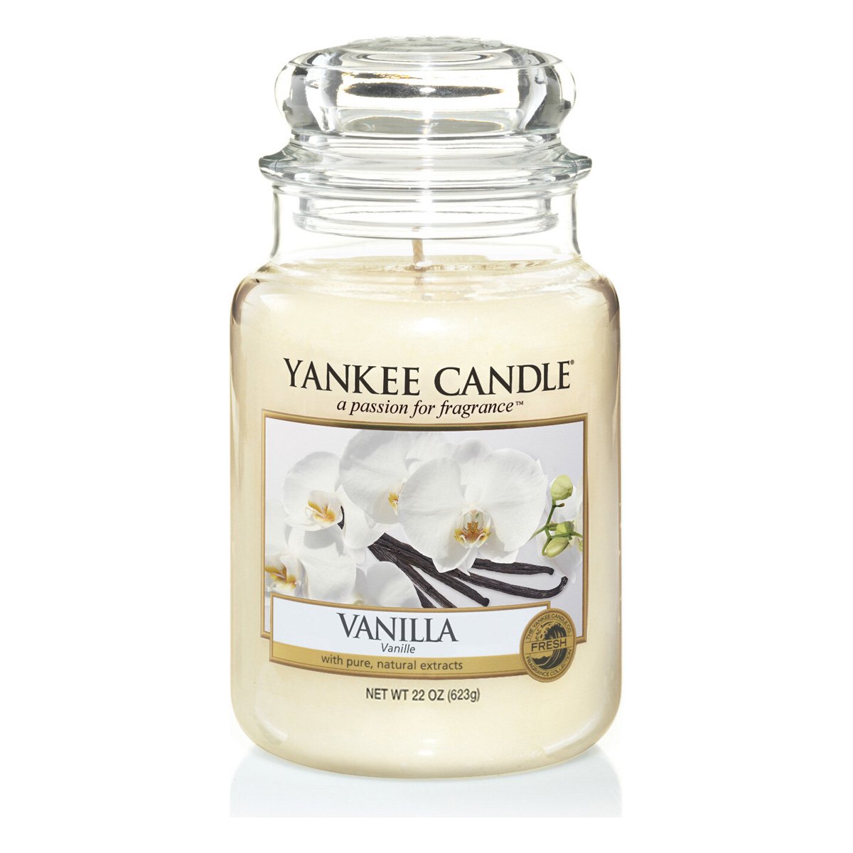 Yankee Candle Large Jar Scented Candle, Vanilla, Up to 150 Hours Burn
