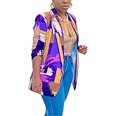 NRTHYE Womens Casual Blazer Jacket Multicolor Long Sleeve Open Front Work Office Blazer Jacket