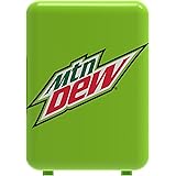 CURTIS Mountain Dew MIS134MD, Mini Portable Compact Personal Fridge Cooler, 4 Liter Capacity Chills Six 12 oz Cans, 100% Freo
