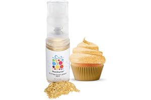 Blacksherbet Gold Edible Glitter Spray, (10g) | Perfect for Cakes, Cake Pops, Cocktails, Drinks, Chocolate. Food Grade Edible Glitter Cakes & Dusts. Kosher