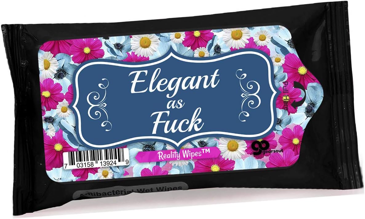 Elegant AF Wipes - Funny Moist Wipes for Women, Travel Size, Made in America