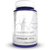 Nootropics Depot Palmitoylethanolamide (Pea) 400mg Capsules | Micronized Pea | Joint, Nerve, &amp; Cellular Support | Daily Comfort | High Purity | Supplement for Women and Men | 60ct