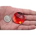 Amazon.com: 43mm Large Flat Back Round Acrylic Rhinestones Plastic ...