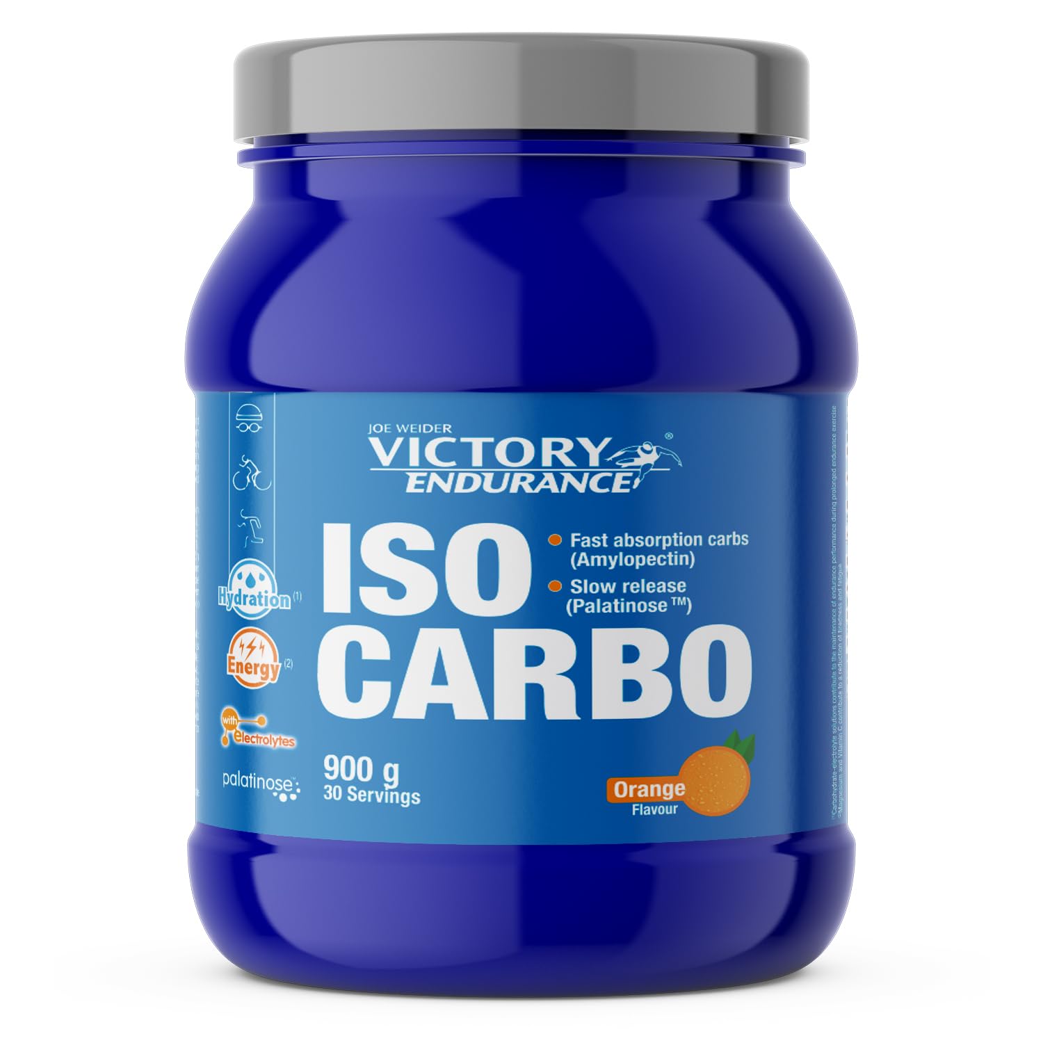 VICTORY ENDURANCE Iso Carbo Orange Flavor; Delays Fatigue and Improves Performance as Well as Providing More Energy Than a Conventional isotonic Drink (900 g)