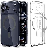 Spigen for iPhone 17 Pro Max Case, Ultra Hybrid MagFit [TPU Covered Camera Control] [Anti-Yellowing] [Compatible with Magsafe] - Clear Graphite