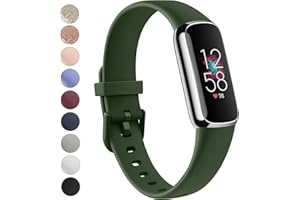 Vanjua Band Compatible with Fitbit Luxe Bands Women Men, Soft Silicone Adjustable Waterproof Sport Replacement Wristbands Strap for Fitbit Luxe Fitness Tracker