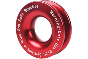 Soft Shackle Recovery Ring - 41,000 lbs Recovery Kit | Aluminum Alloy Heavy-Duty Snatch Block Pulley, Winch Accessories for T