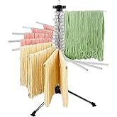 KAYCROWN Collapsible Pasta Drying Rack, 16 BPA-Free Acrylic Rods, Compact for Easy Storage, No Set Up, Hanging up to 5 lbs of Pasta, for Kitchen Quick Drying Homemade Noodle, Easy to Clean