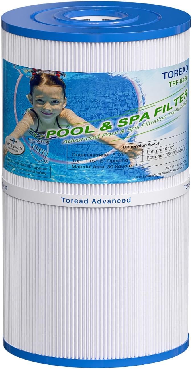TOREAD Hot Springs Spa Filters replacement for Watkins 31489, Unicel C-6430, Pleatco PWK30, Filbur FC-3915, 73178, 73250, 71825, P/N0969601 Hot Tub Filters 1 Pack
