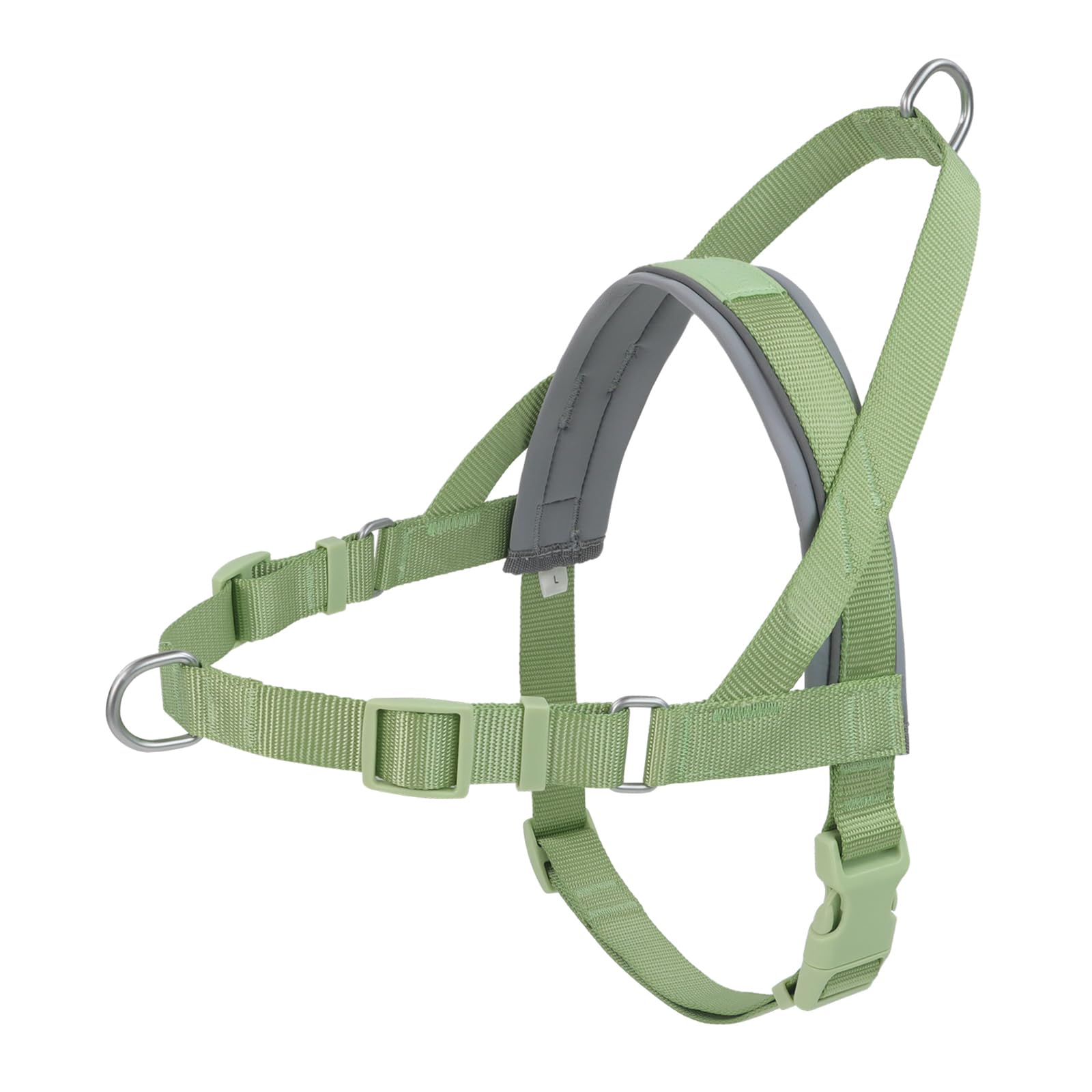Photo 1 of Wisedog No Pull Dog Harness - Adjustable Webbing Dog Halter Harness with Reflective Soft Padded for Large Dogs(Sage Green, XS|Neck=12"-14"/Chest=16"-18")