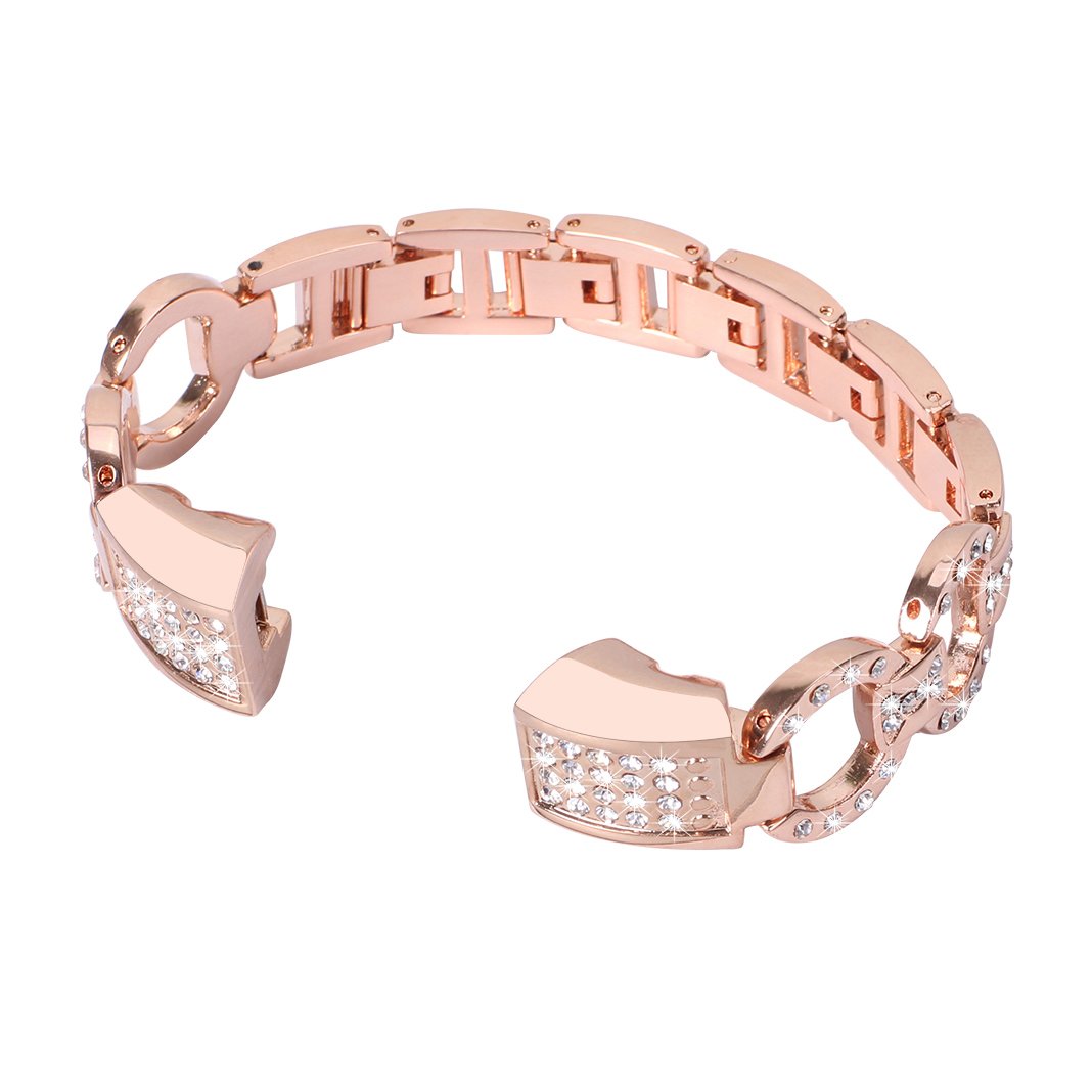 AISPORTS Compatible with Fitbit Alta Strap for Women, Fitbit Alta Strap Stainless Steel Bling Glitter Diamond Rhinestones Bracelet Wristband Replacement Strap for Fitbit Alta/Alta HR Fitness Tracker